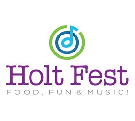 Holt Fest Logo, text with music note