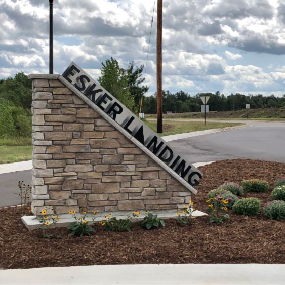 Eaker Landing park sign